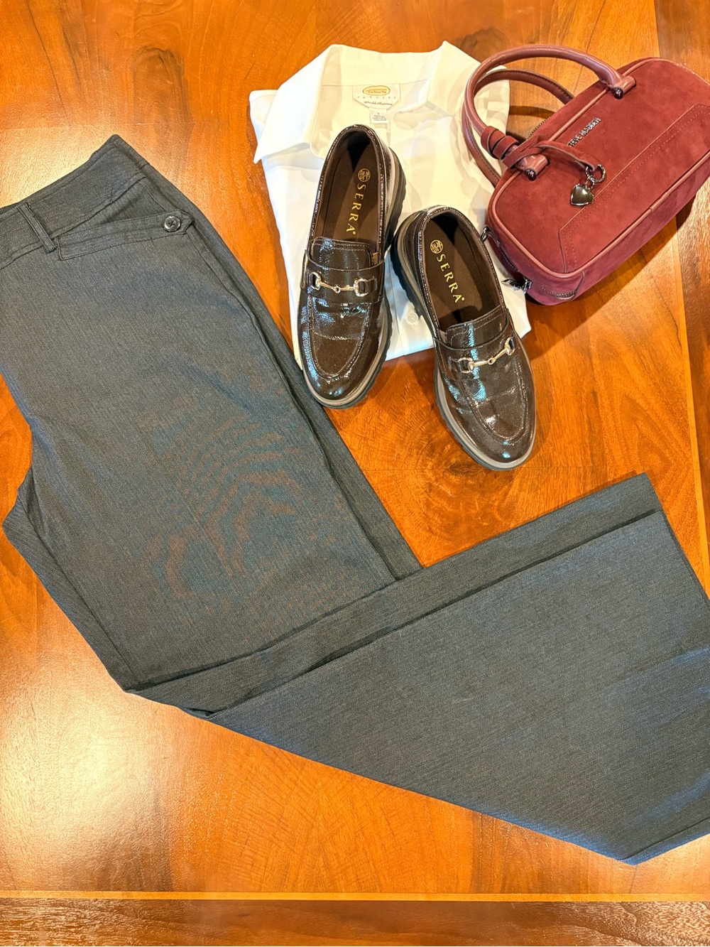 Ladies jean pin strip Pants - size 14, only selling pants.